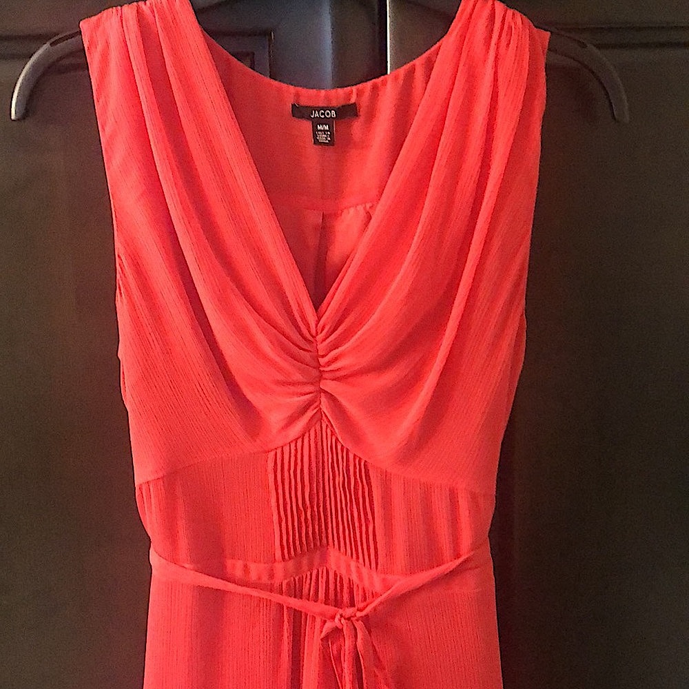 Jacob midi dress, sleeveless corset top with ruching in front and ruffles - Picture 6 of 10